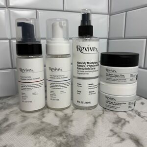 Revive Rx Skincare Set Retinol Niacinamide Cleanser Face Body Spray Wipes 5pc